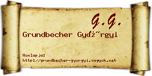 Grundbecher Györgyi névjegykártya